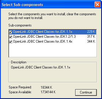 Configurable JDBC Client Classes Sub-Components