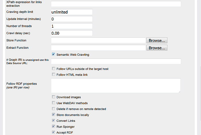 Setting up a Content Crawler Job to Retrieve Semantic Sitemap content