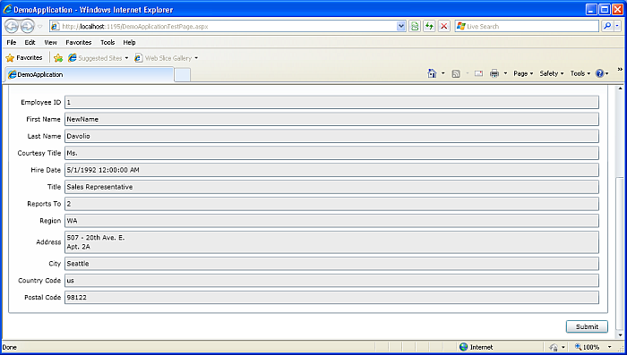 .NET RIA Services Application