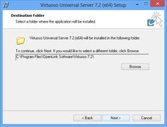 Installing the Virtuoso Universal Server on Windows -- Choose Destination Folder