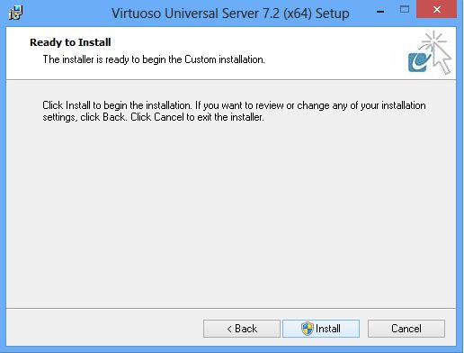 Installing the Virtuoso Universal Server on Windows -- Read to install