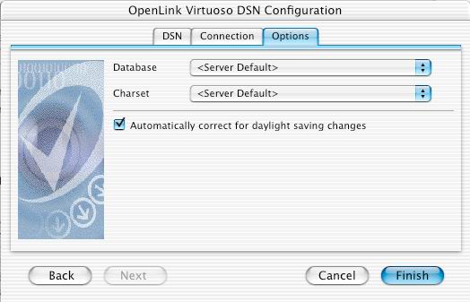 ODBC Administrator - Configure Virtuoso DSN