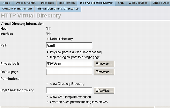 Configuring a Virtual Directory to respond to XML Template requests from our Dav