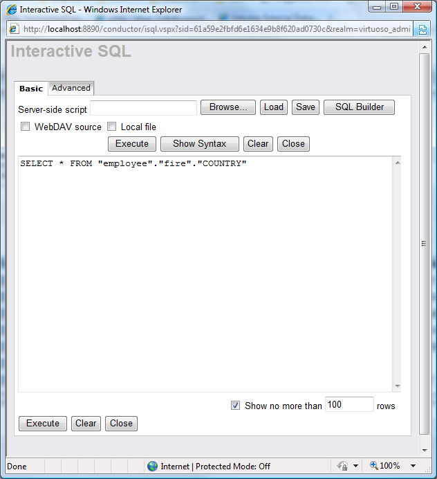 Interactive SQL