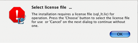 Select license file
