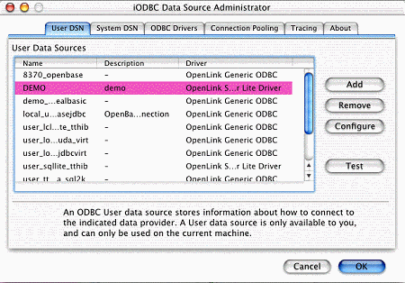 OpenLink ODBC Administrator