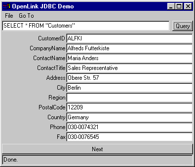JDBC Demo
