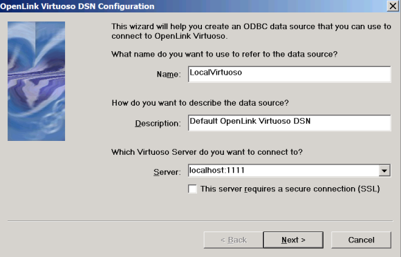 OpenLink Virtuoso DSN Configuration