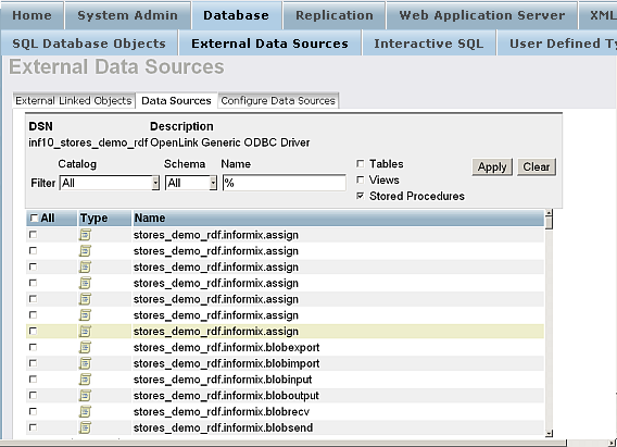 Linking Procedures from Remote Datasources