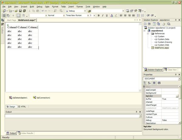 Databound Examples using MS Visual Studio