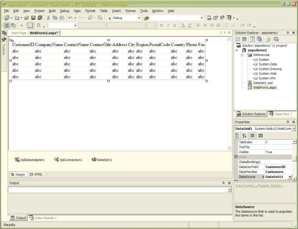 Databound Examples using MS Visual Studio