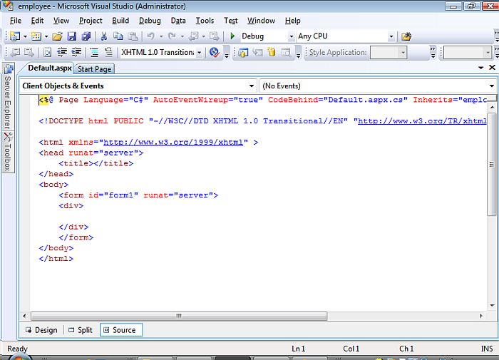 create a new project