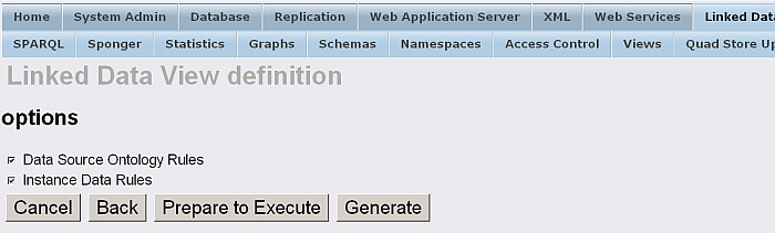 Generation Targets options