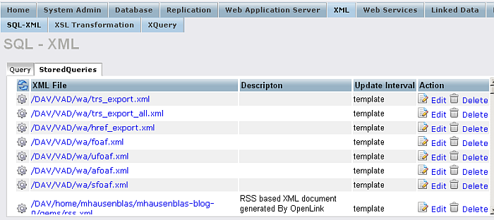 SQL to XML save views