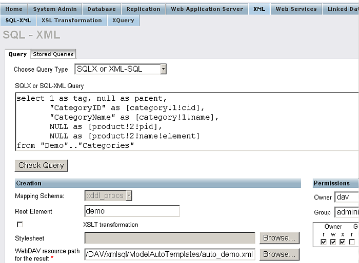 SQL to XML using FOR XML EXPLICIT mode