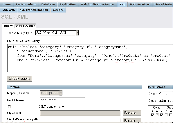 SQL to XML using FOR XML RAW mode