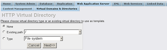 Add virtual directory