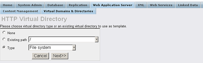 Use File system template