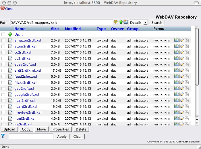 WebDAV browser