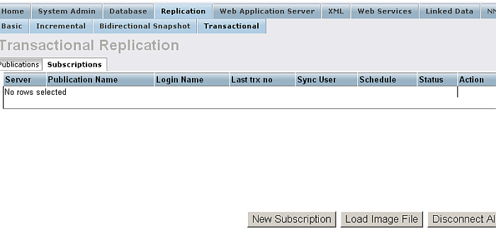 Transaction Replication - Subscription